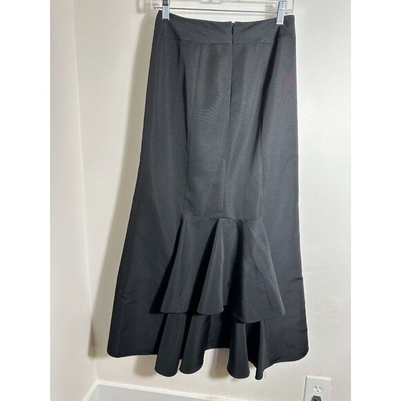 Ann Taylor Pleated Black Maxi Skirt Size 0P - Picture 3 of 4